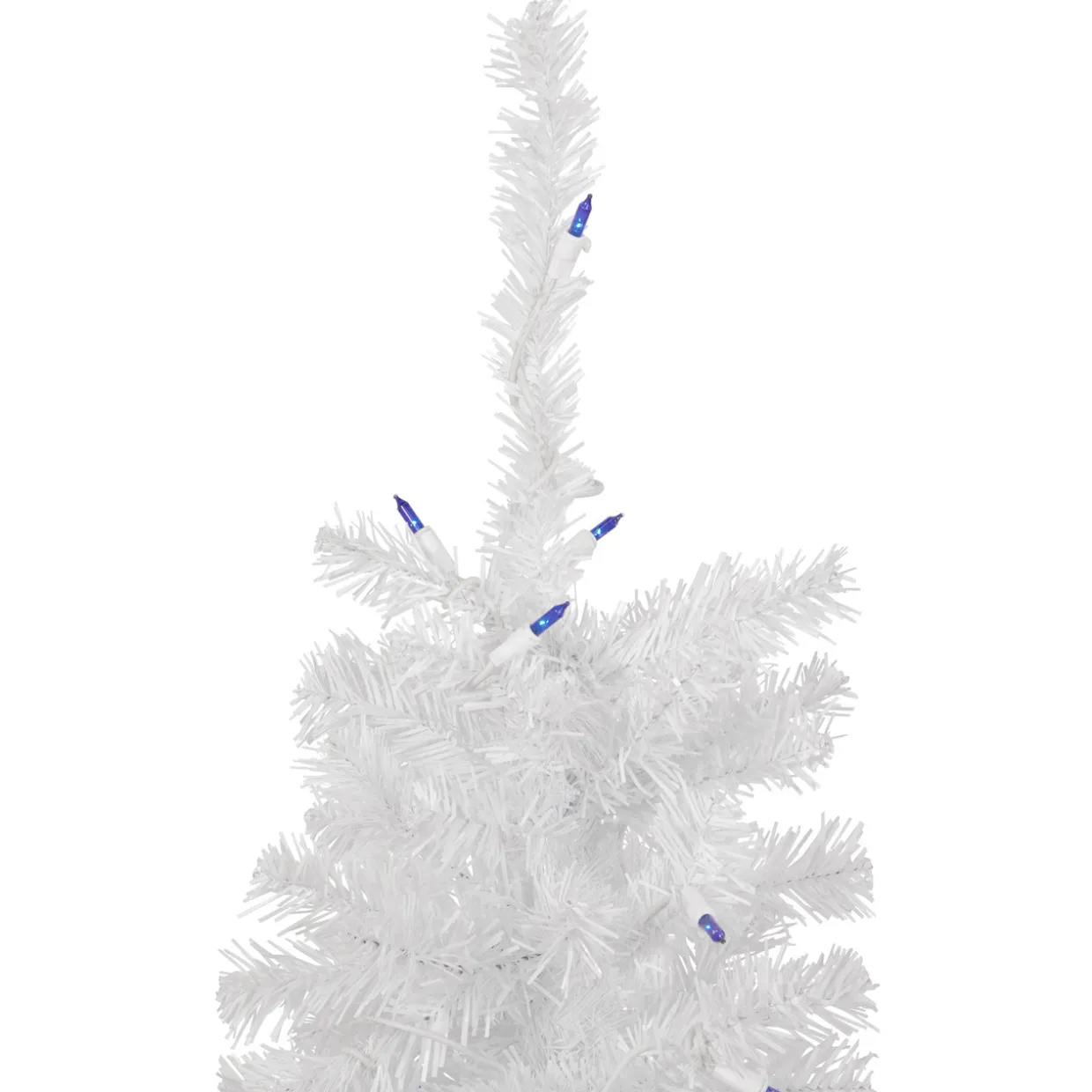3' Pre-Lit Woodbury White Pine Slim Artificial Christmas Tree, Blue Lights