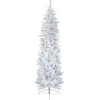 6.5' Pre-Lit Woodbury White Pine Pencil Artificial Christmas Tree, Blue Lights