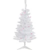 3' Pre-Lit Woodbury White Pine Slim Artificial Christmas Tree, Pink Lights