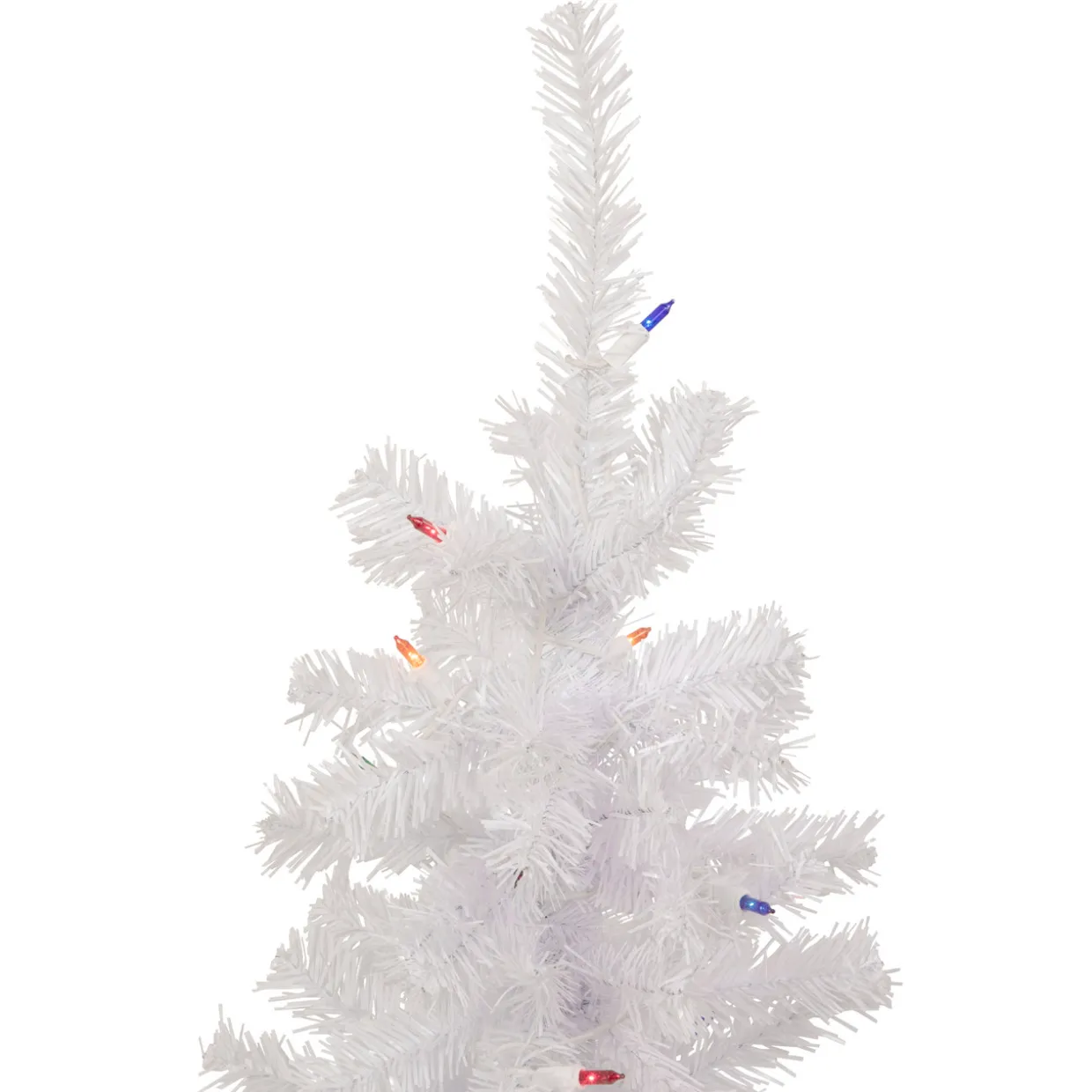 3' Pre-Lit Woodbury White Pine Slim Artificial Christmas Tree, Multi Lights