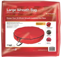 48" Premium Red Christmas Wreath Storage Bag