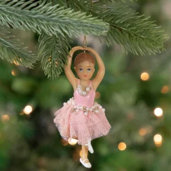 4.25" Pretty in Pink Ballerina Girl Christmas Ornament