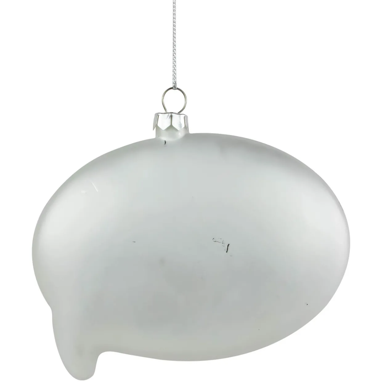 4.75" Pride 'Love is Love' Speech Bubble Glass Christmas Ornament