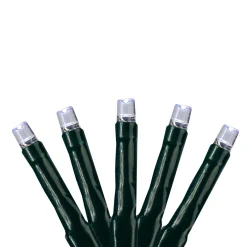 200 Pure White Cluster LED Wide Angle Christmas Lights - 20.5 ft Green Wire