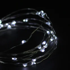 100 Pure White LED Micro Fairy Lights - 16.25 ft Copper Wire