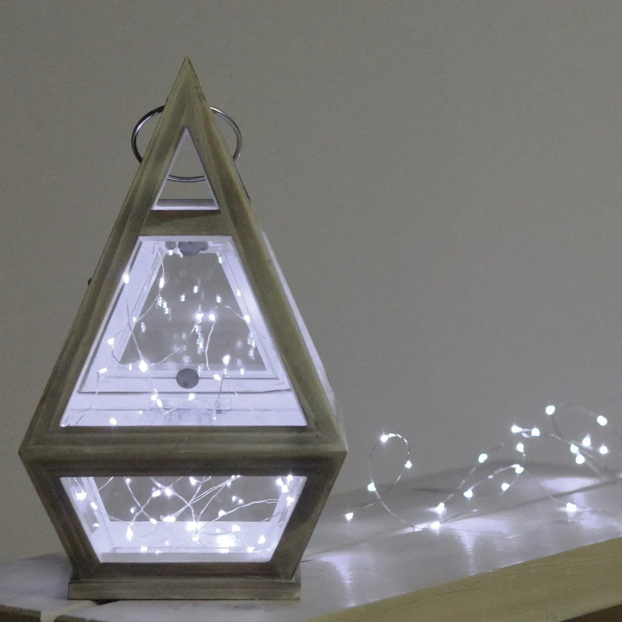 100 Pure White LED Micro Fairy Lights - 16.25 ft Copper Wire