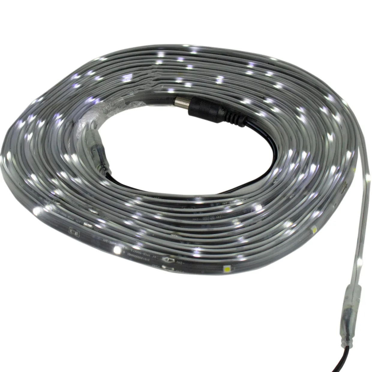 18' Pure White LED Outdoor Christmas Linear Tape Lighting - Black Finish
