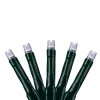 200 Pure White Multi-Function LED M5 Mini Christmas Lights - 20.5 ft Green Wire