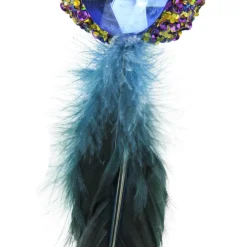 10" Purple and Gold Regal Peacock with Jewel Hanging Tassel Christmas Ornament