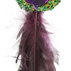 10" Purple and Peacock Green Jewel Hanging Christmas Ornament