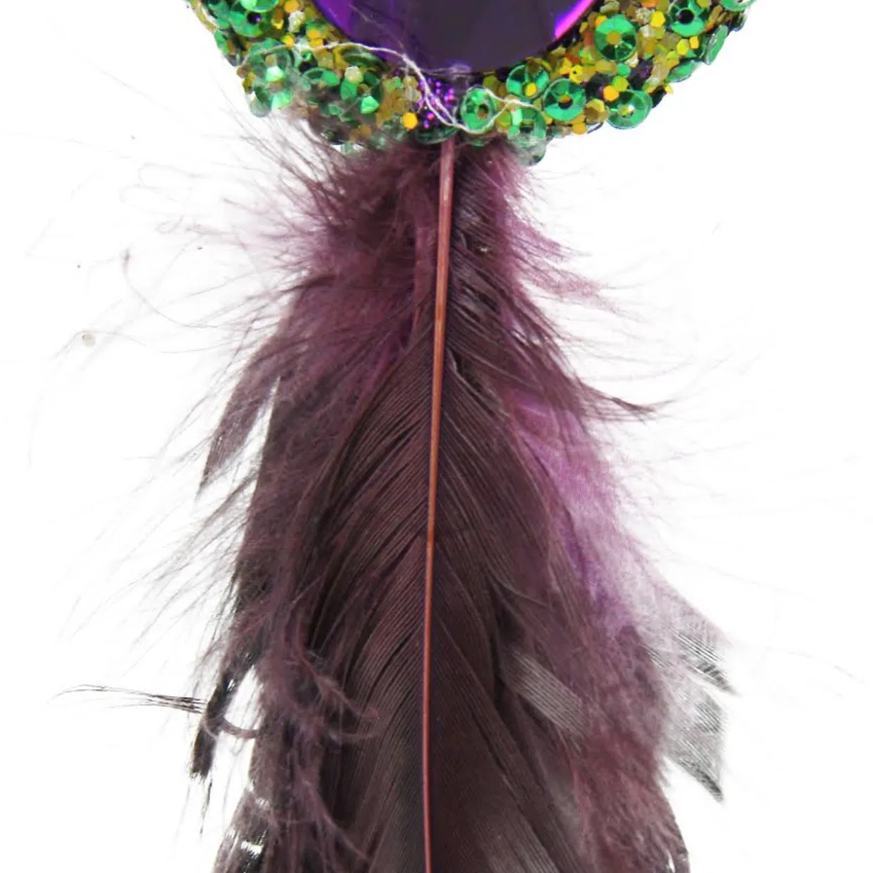 10" Purple and Peacock Green Jewel Hanging Christmas Ornament