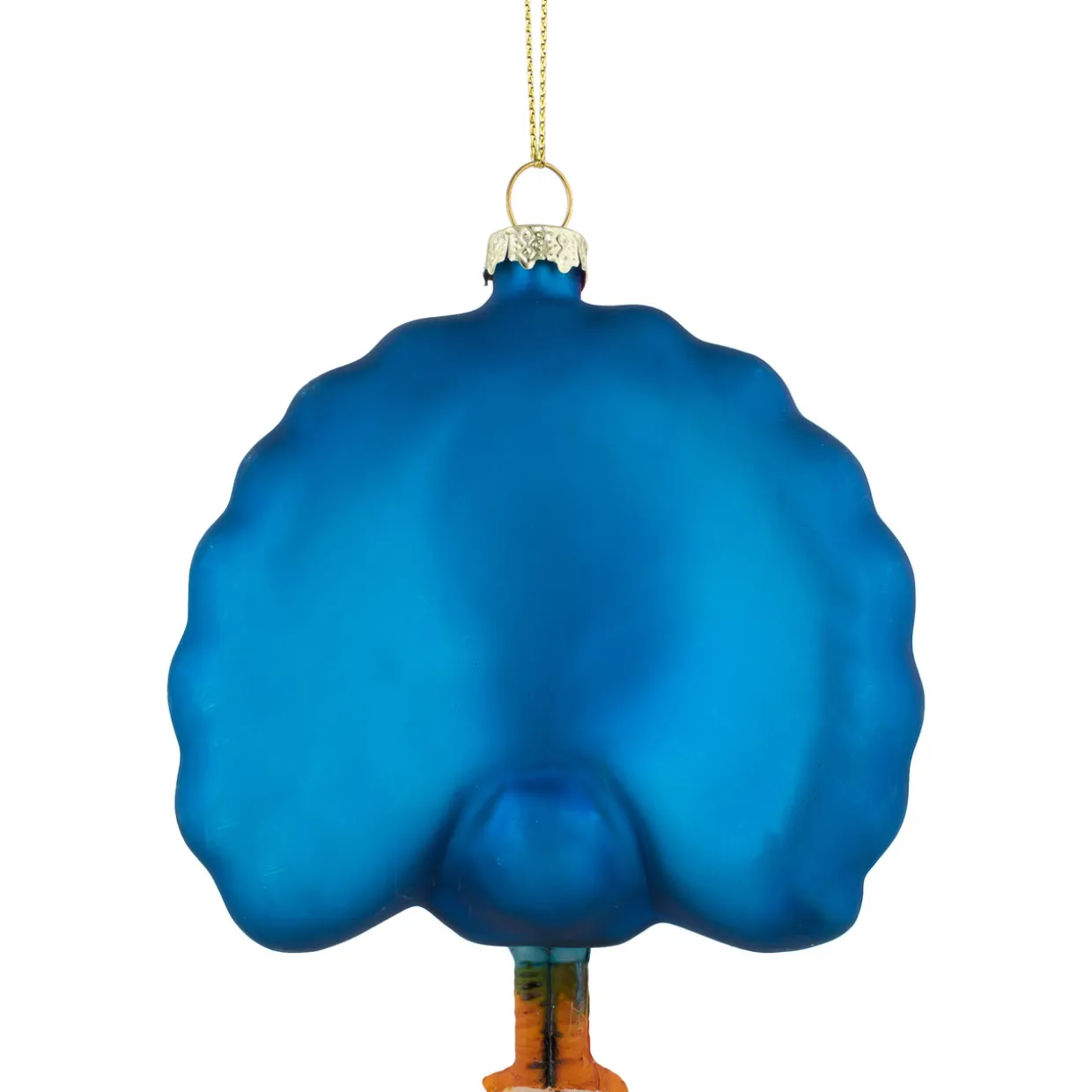 4.75" Purple and Pink Peacock Glass Christmas Ornament