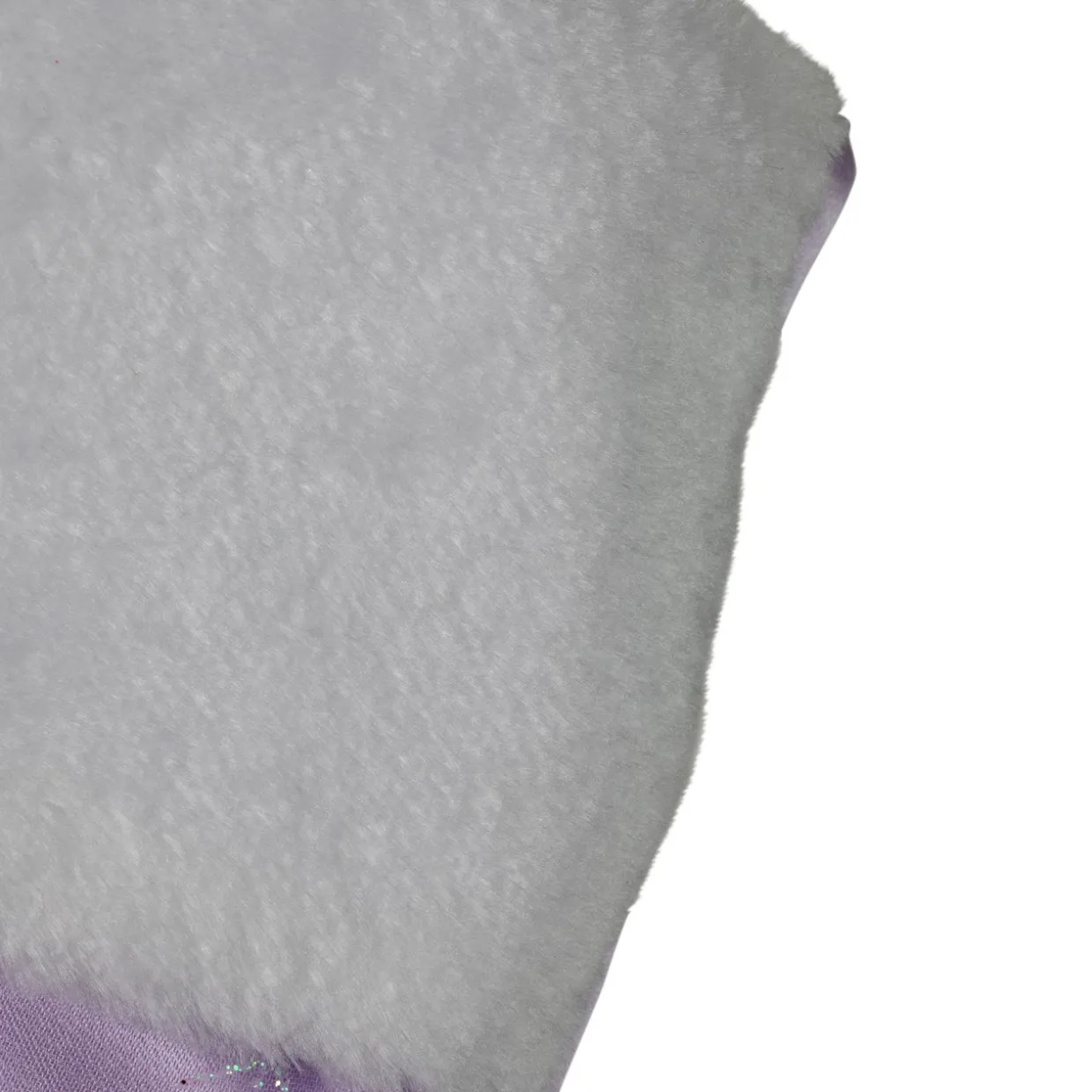 20" Purple and White Glittered Snowflake Christmas Stocking with Cuff