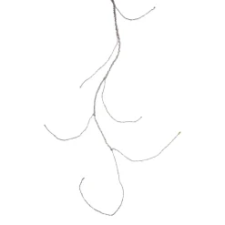 36 Purple LED Angel Tear Drop Branch Christmas Lights - 4.3 ft Silver and Bronze Wire