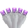 50 Purple LED Wide Angle Christmas Lights - 16.25 ft White Wire