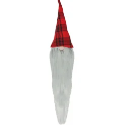 29" Red and Black Plaid Hat Hanging Christmas Gnome