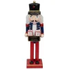 14" Red and Blue Christmas Nutcracker with Countdown Sign