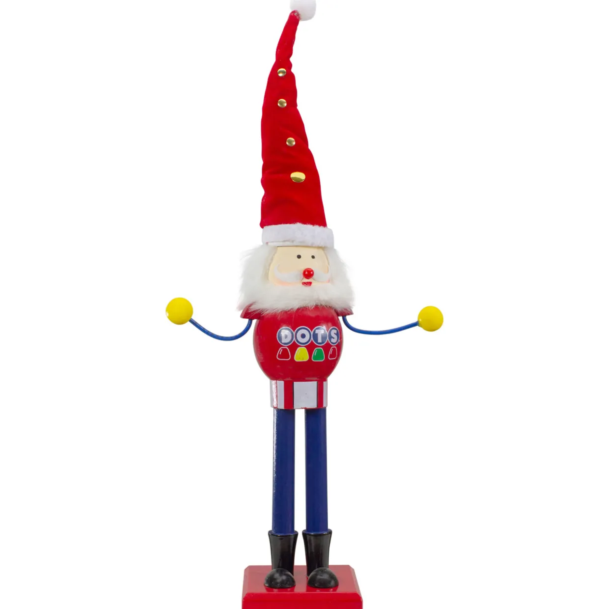 16.75" Red and Blue Dots Christmas Nutcracker Figurine
