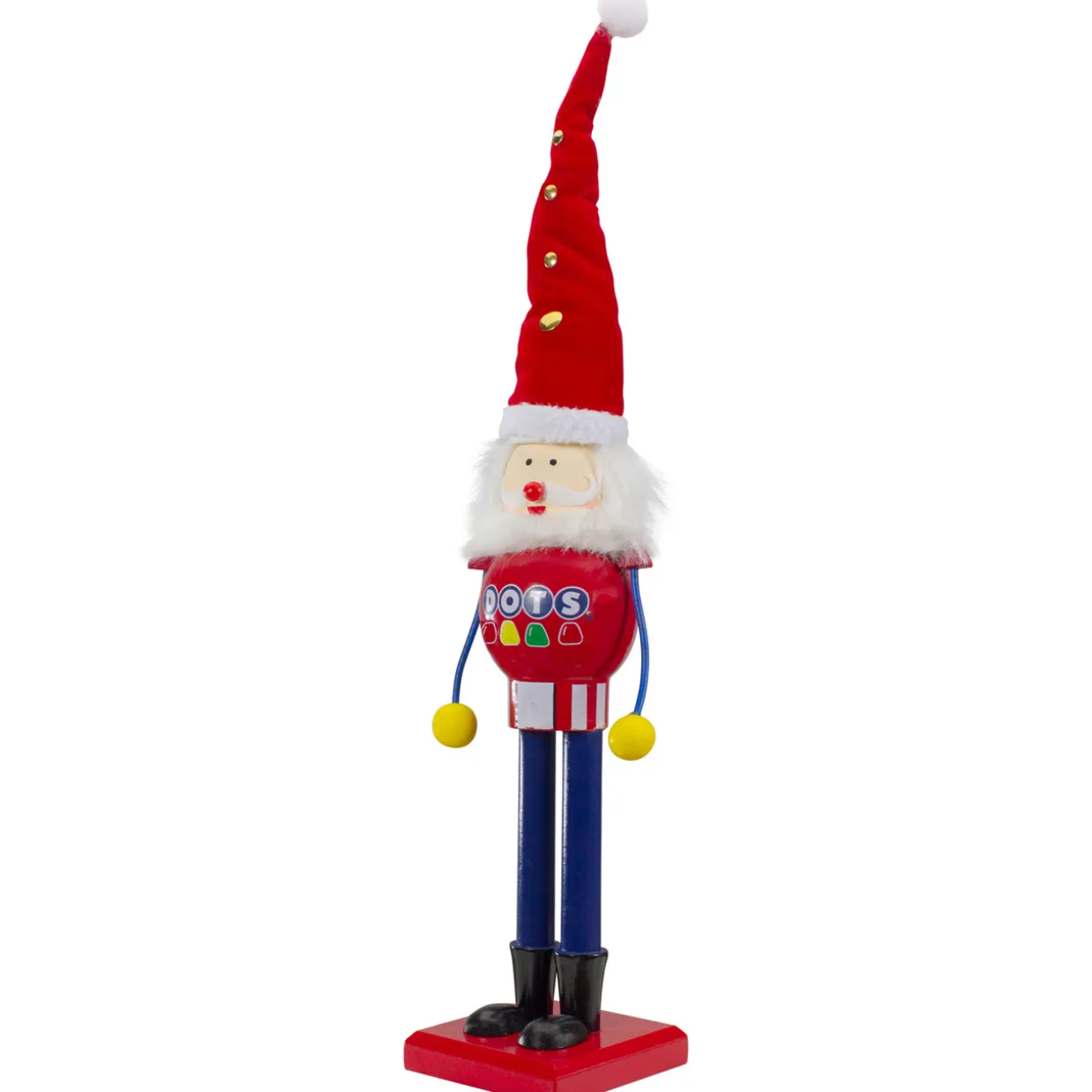 16.75" Red and Blue Dots Christmas Nutcracker Figurine
