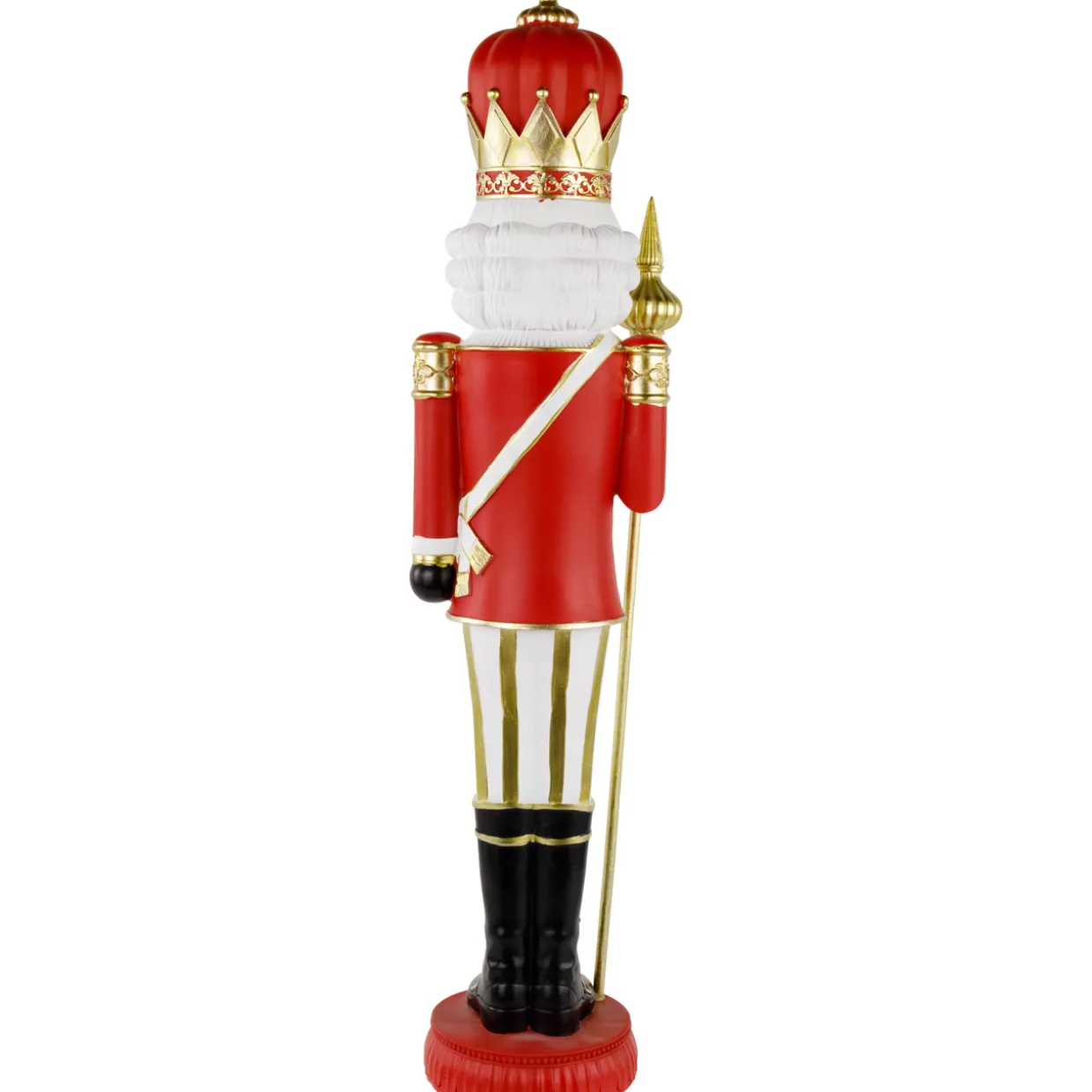 22" Red and Gold Christmas Nutcracker with Scepter