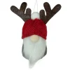 5.25" Red and Gray Gnome with Antlers Christmas Ornament