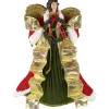 18" Red and Green Angel with Wreath Christmas Tree Topper, Unlit