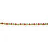 6' Red and Green Glittered Candy Drop Christmas Garland, Unlit