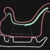 25" Red and Green LED Lighted Sleigh Silhouette Christmas Outdoor Decor