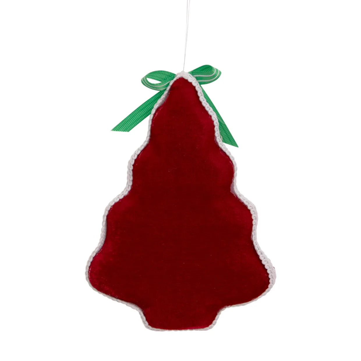 7.5" Red and Green Peppermint Tree Christmas Ornament