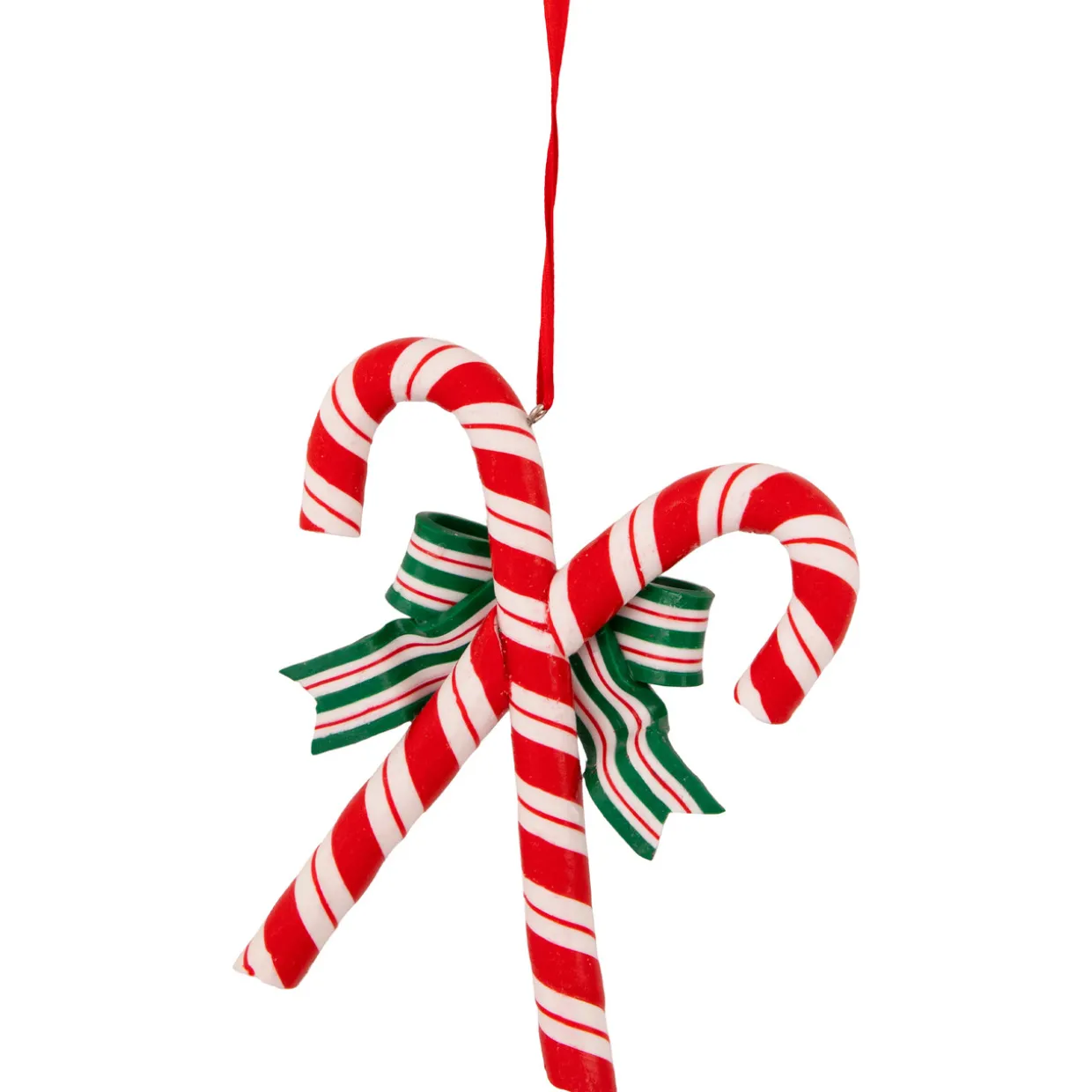 5.25" Red and White Candy Cane Christmas Ornament