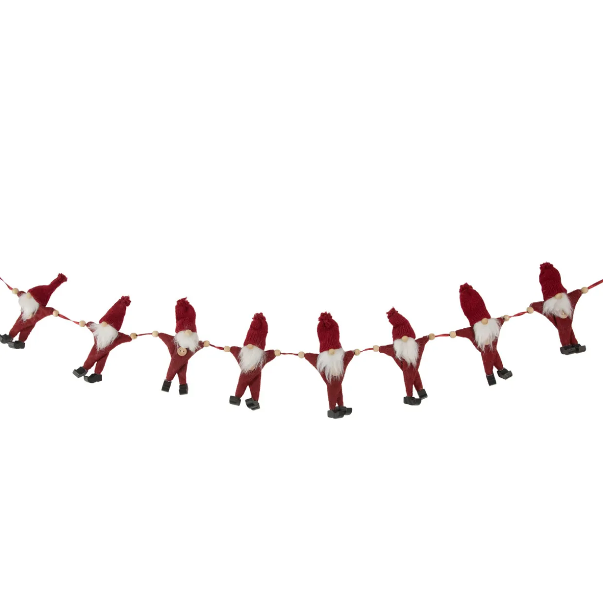 30" Red and White Knit Gnome Novelty Christmas Garland