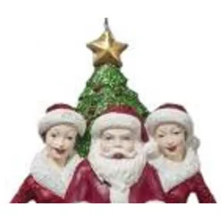 6" Red and White Radio City Rockettes with Santa Claus Christmas Ornament