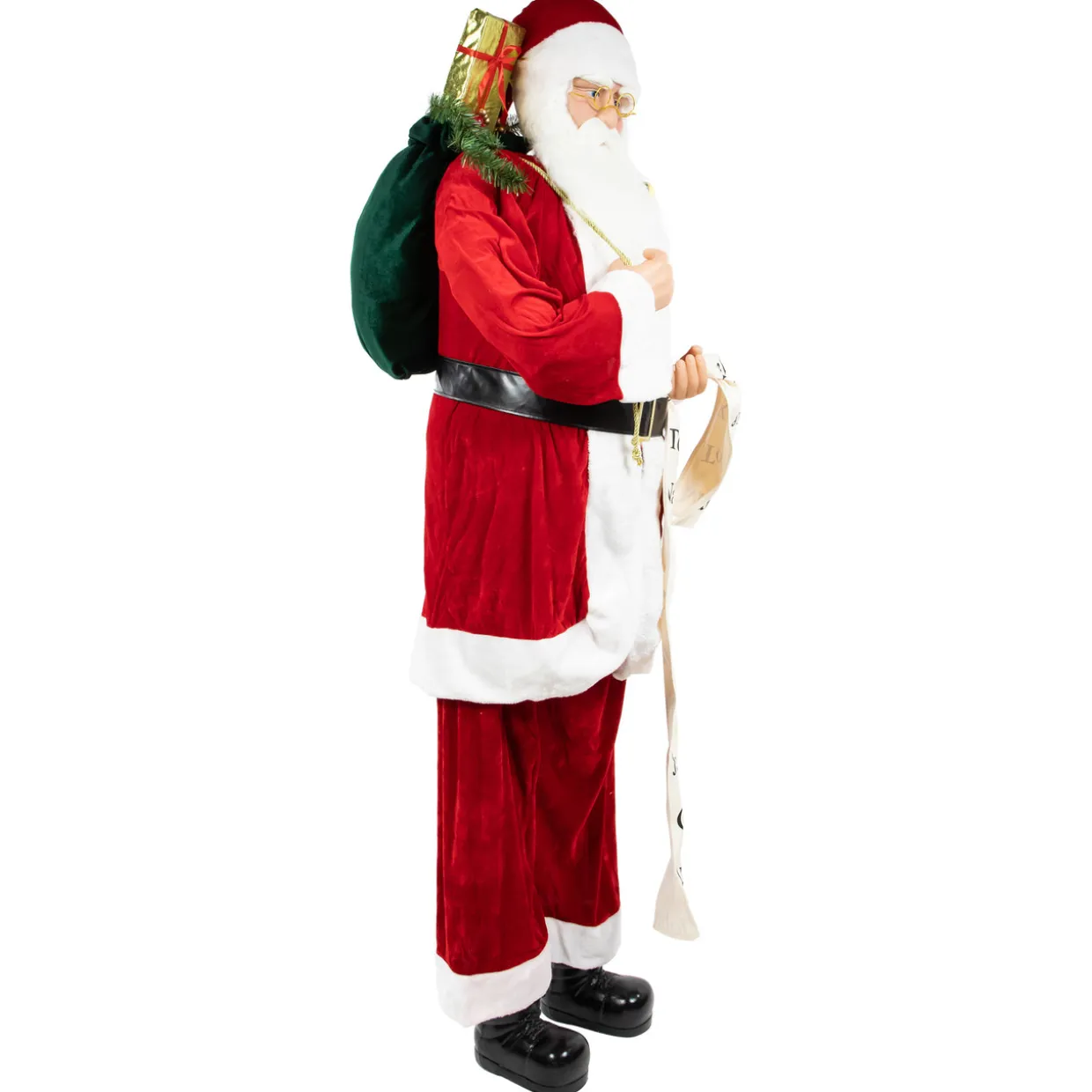 72" Red and White Santa Claus with Naughty or Nice List Christmas Figure