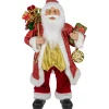 24" Red and White Santa with Gift Bag and Presents Christmas Figure