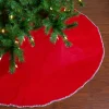 48" Red and White Shell Reversible Christmas Tree Skirt