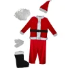 40" Red and White Traditional Santa Claus Men's Christmas Costume Set - Plus Size