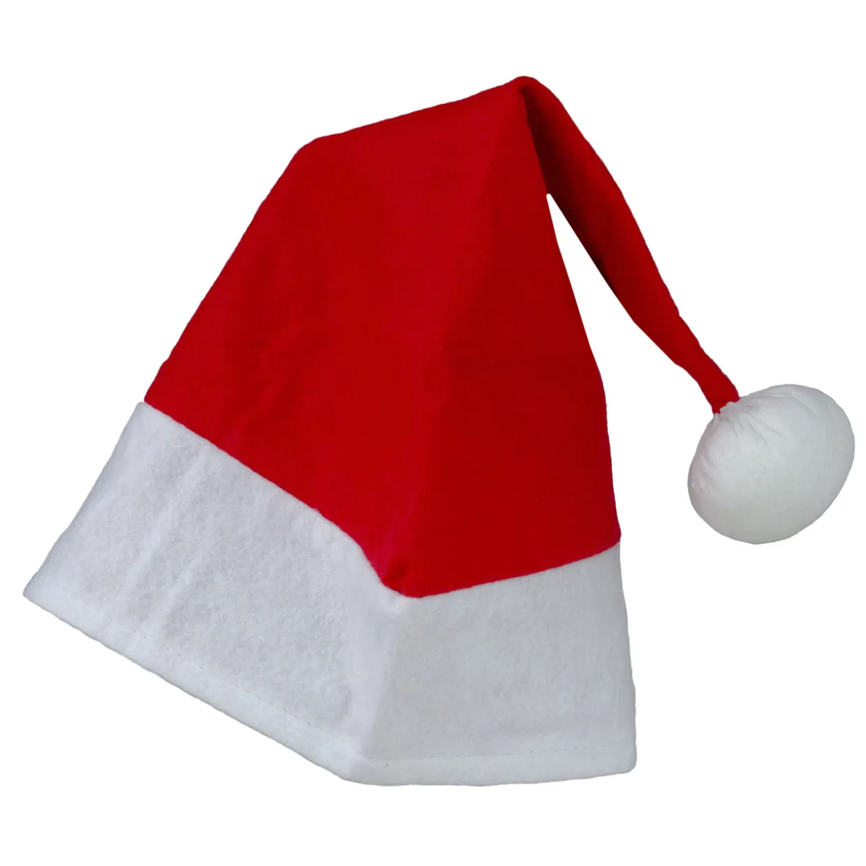 18" Red and White Unisex Adult Christmas Santa Hat Costume Accessory - Large