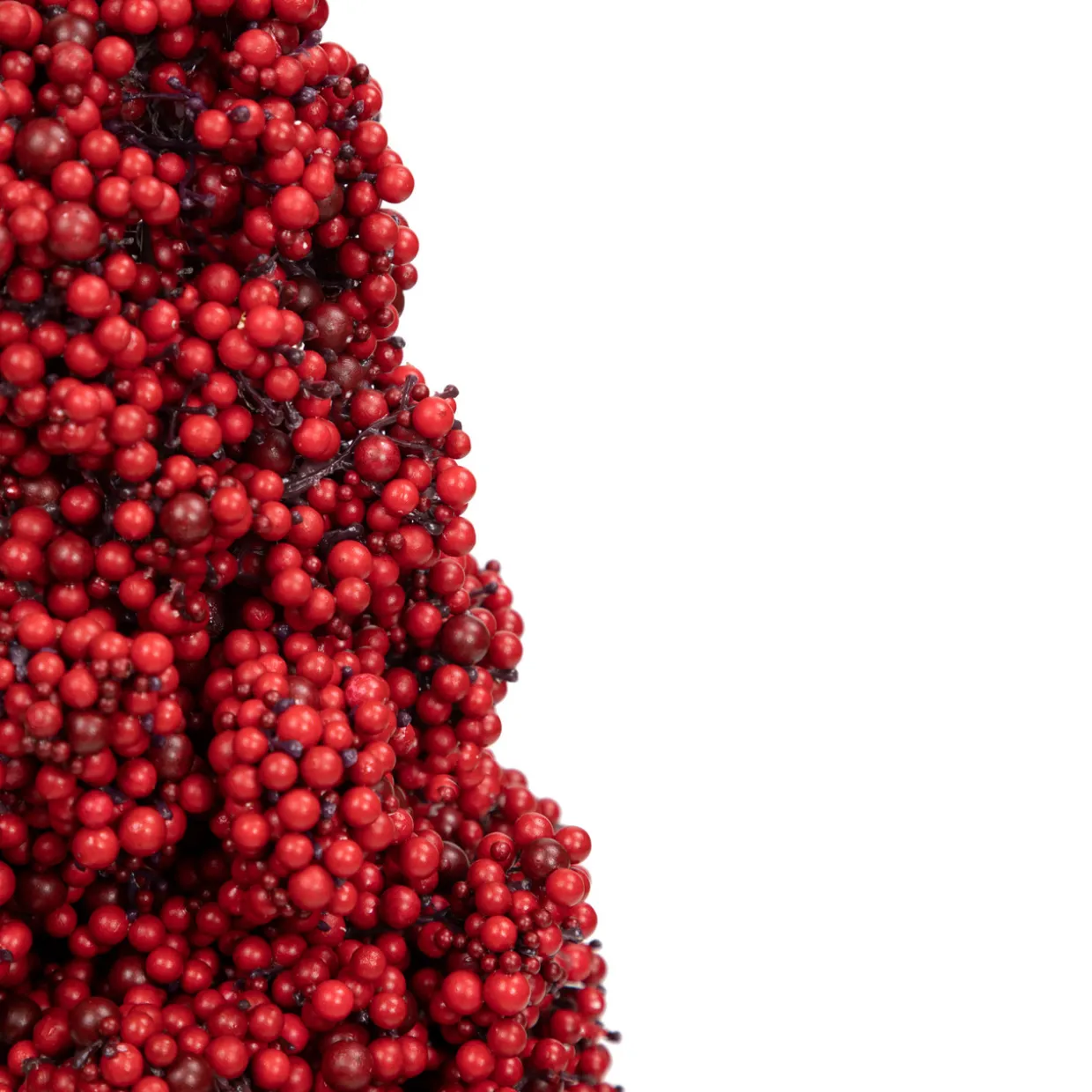 24" Red Berry Cone Potted Christmas Topiary