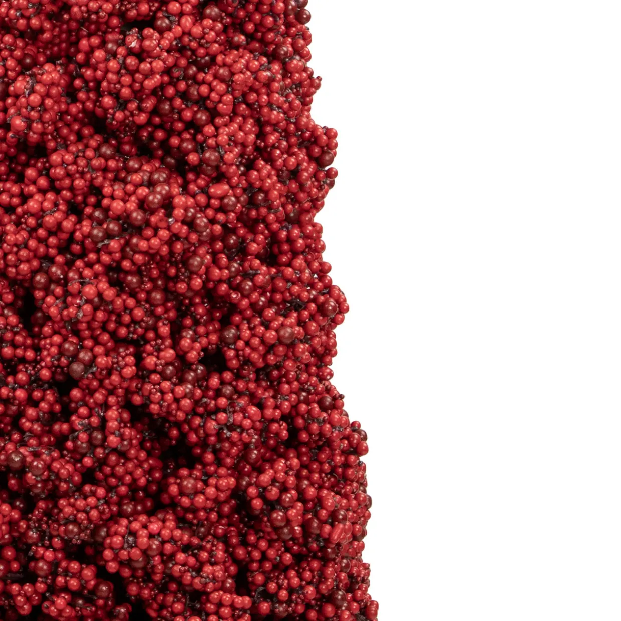 50" Red Berry Cone Potted Christmas Topiary