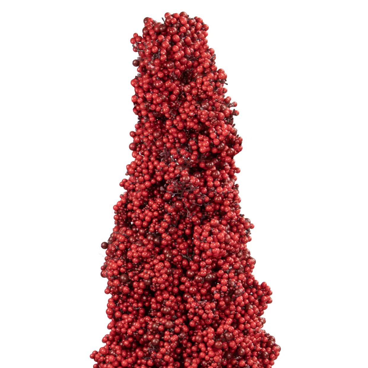 50" Red Berry Cone Potted Christmas Topiary