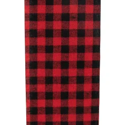 14' Red Buffalo Plaid Christmas Door Bow
