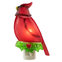 5.5" Red Cardinal Bird Christmas Night Light