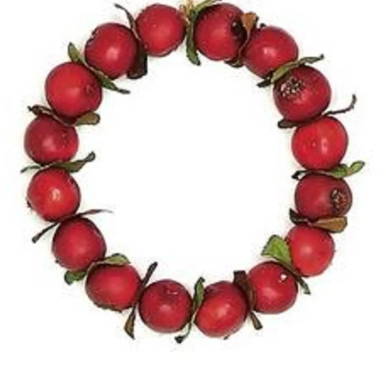 4.5" Red Crab Apple Autumn Harvest Christmas Wreath Ornament