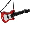 5" Red Guitar Glass Christmas Ornament