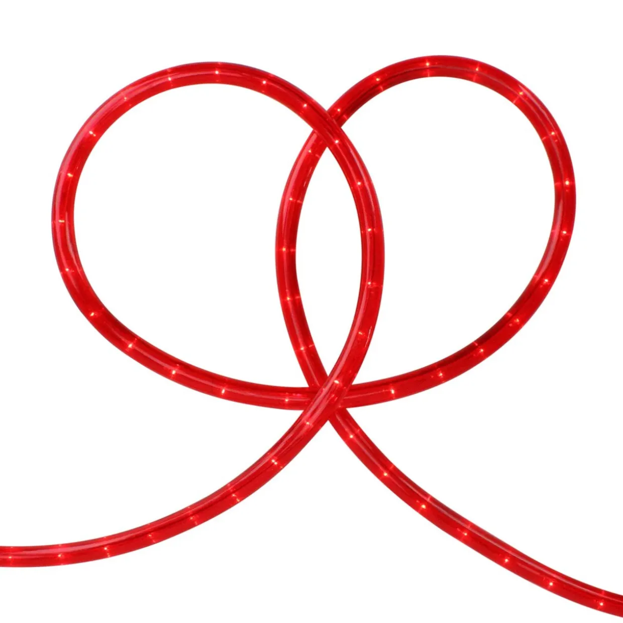 100' Red Incandescent Christmas Rope Lights