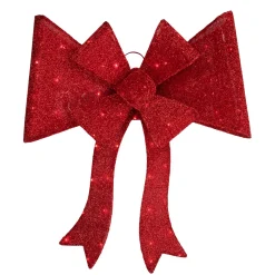 8' Red LED Lighted Christmas Doorway Arch Decoration with Bow