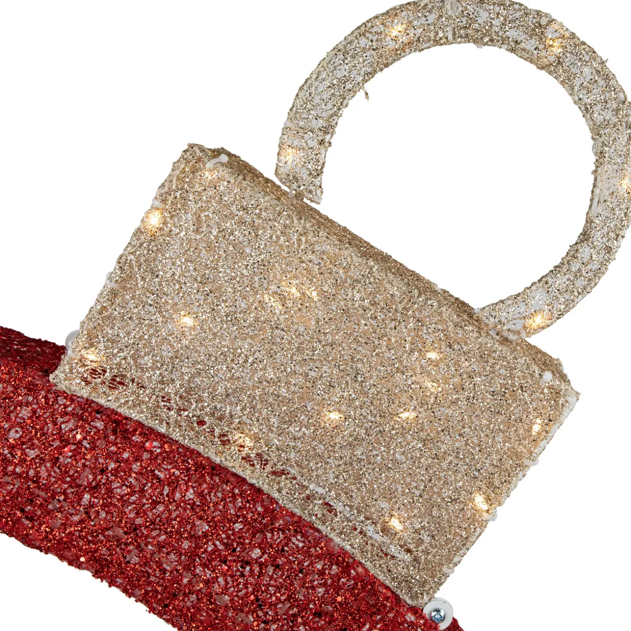 4.25' Red LED Lighted Ornament Arch Outdoor Christmas Decoration - Warm White Lights