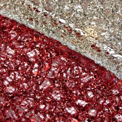 4.25' Red LED Lighted Ornament Arch Outdoor Christmas Decoration - Warm White Lights