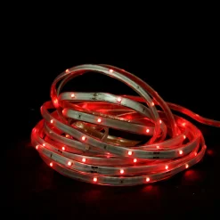 18' Red LED Outdoor Christmas Linear Tape Lighting - White Finish