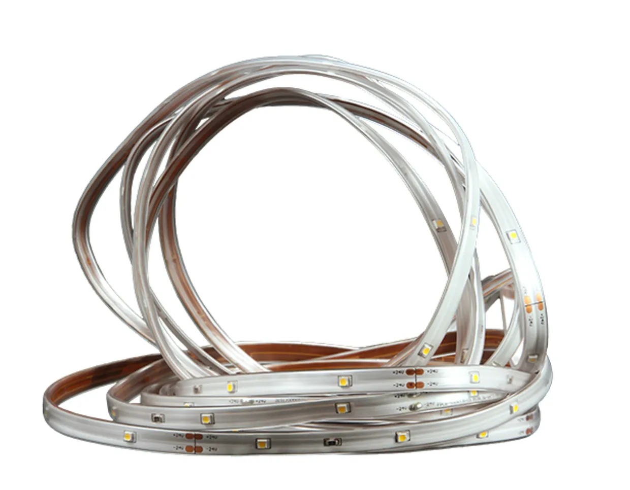 18' Red LED Outdoor Christmas Linear Tape Lighting - White Finish